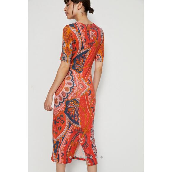 NWT Anthropologie Farm Rio Giannina Knit Midi Dress Size Medium - Picture 2 of 8